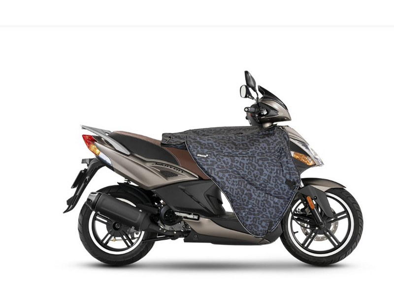 Leopard Grey - Stricto Premium Limited Kymco modellen Beenkleed Luipaard design grijs/colorshift