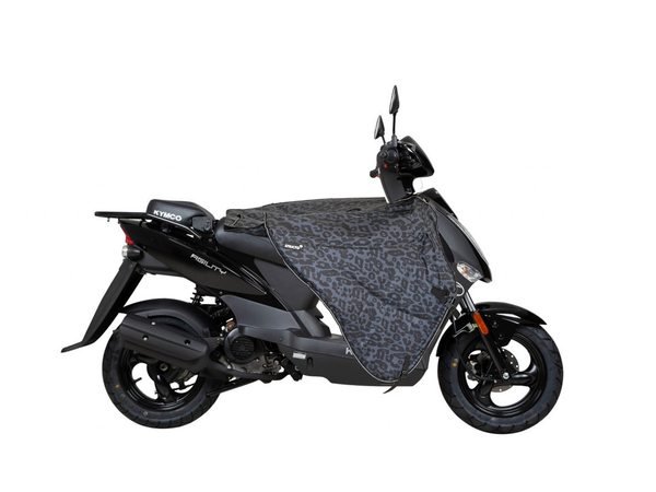 Leopard Grey - Stricto Premium Limited Kymco modellen Beenkleed Luipaard design grijs/colorshift