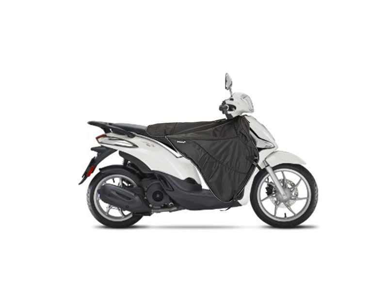 Zwart - Stricto Premium Piaggio scooter Beenkleed Black o.a. Zip en Beverly