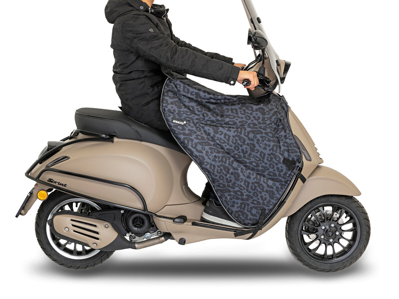 Leopard Grey - Stricto Premium Limited Kymco modellen Beenkleed Luipaard design grijs/colorshift