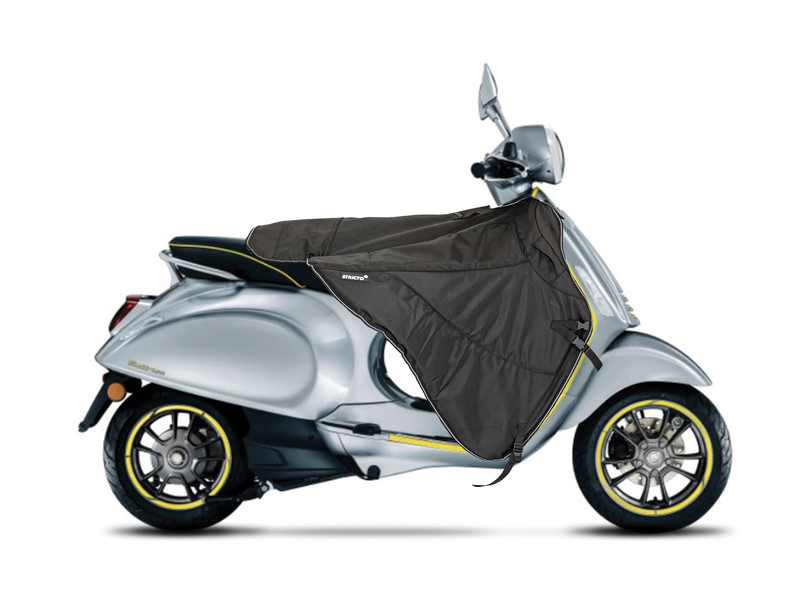 Zwart - Stricto Premium Vespa Beenkleed Black Elettrica, S, LX, LXV, Sprint, Primavera, GTS, GTV